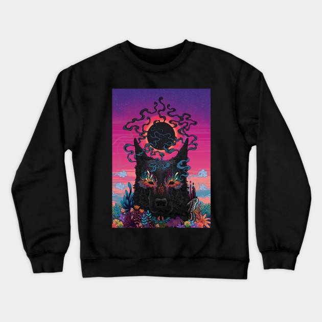 Black Eyed Dog Crewneck Sweatshirt by MatMiller